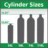 Gasco Multi-Gas 461: 29% LEL Propane, 15% Oxygen, 200 ppm Carbon Monoxide, 50 ppm Hydrogen Sulfide, Balance Nitrogen